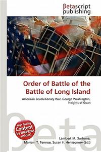 Order of Battle of the Battle of Long Island