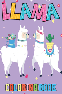 Llama Coloring Book