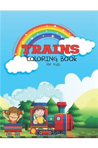 Trains Coloring Book For Kids