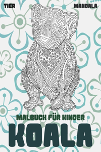 Malbuch für Kinder - Mandala - Tier - Koala