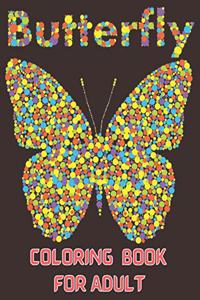 Butterfly coloring book for adult