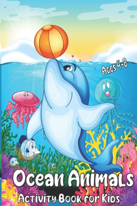 Ocean Animals Activity Book For Kids Ages 4-8
