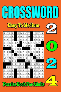 2024 Easy to Medium Crossword Puzzle Book For Adults
