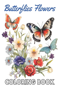 Butterflies and Flowers Coloring Book