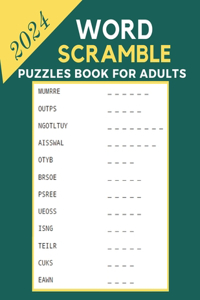 2024 Word Scramble Puzzles Book For Adults