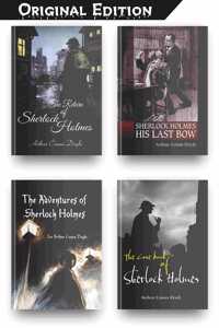 Original Sherlock Holmes Books Set Of 4 By Sir Arthur Conan Doyle, The Adventures Of Sherlock Holmes Book, The Case Book Of Sherlock Holmes, Sherlock Holmes His Last Bow, The Return Of Sherlock Holmes