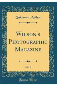 Wilson's Photographic Magazine, Vol. 45 (Classic Reprint)