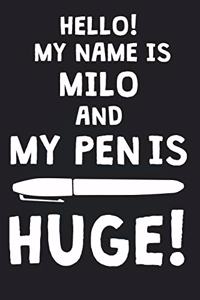 Hello! My Name Is MILO And My Pen Is Huge!
