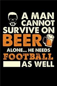 A Man Cannot Survive On Beer Alone He Needs Football As Well