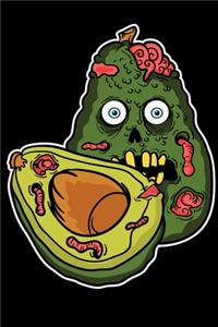 Halloween Avocado Zombie Journal Notebook