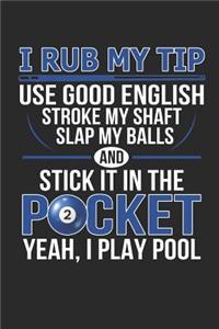 I Rub My Tip Use Good English Stroke My Shaft Slap My Balls and Stick It in the Pocket Yeah I Play Pool