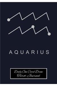 Aquarius Daily One Card Draw Tarot Journal