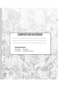 Composition Notebook - College Ruled 100 Sheets 200 Pages 7.5 x 9.25 - 19.05 cm x 23.50 cm