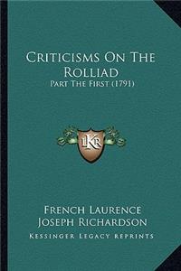 Criticisms on the Rolliad
