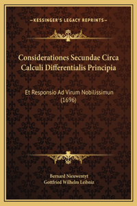 Considerationes Secundae Circa Calculi Differentialis Principia