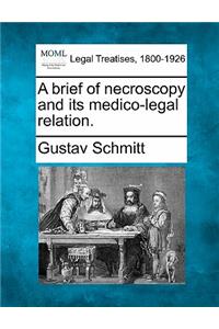 Brief of Necroscopy and Its Medico-Legal Relation.