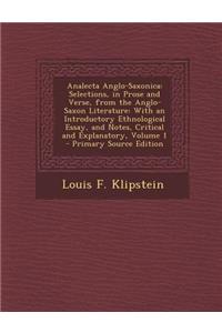 Analecta Anglo-Saxonica