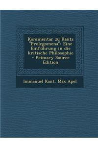 Kommentar Zu Kants Prolegomena