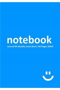 Notebook Journal B5 BlueSky 8mm 140 pages SMILE