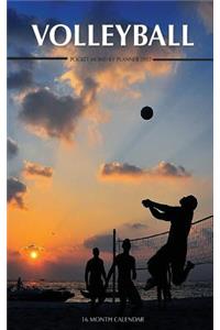 Volleyball Pocket Monthly Planner 2017