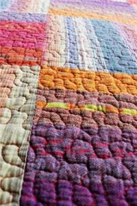 Colorful Rainbow Colored Piecework Quilt Journal