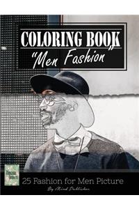 Men Fashion Modern Grayscale Photo Adult Coloring Book, Mind Relaxation Stress Relief