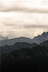 Moody Alpine Landscape with Mountains and Clouds Journal