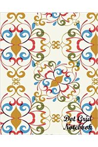 Vintage Floral Dot Grid Notebook