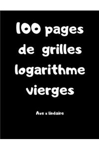 100 pages de grilles logarithme vierges - axe x linéaire