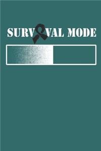 SURVVAL Mode: Gift For Melanoma Cancer Patient( 120 Pages Blank Lined 6x9)