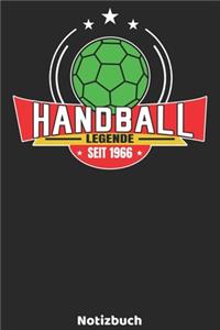 Handball Legende seit 1966 Notizbuch