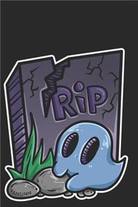 Graveyard Tombstone Halloween Ghost Notebook