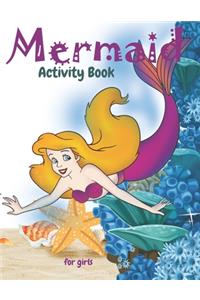 Mermaid Activity Book For Girls