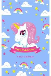 Monthly Pocket Planner 5 Year Calendar