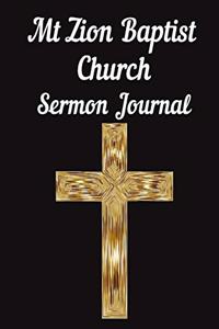 Mt Zion Baptist Church Sermon Journal
