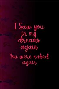 I Saw You In My Dreams Again. You Were Naked Again.