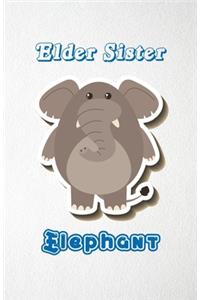 Elder Sister Elephant A5 Lined Notebook 110 Pages