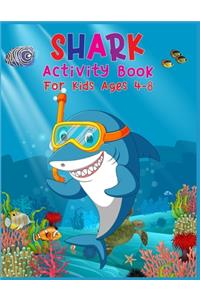 Shark Activity Book For Kids Ages 4-8