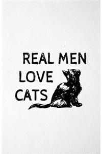Real Men Love Cats A5 Lined Notebook