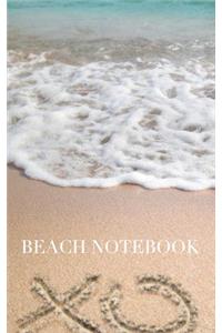 Beach xoxo Blank cream color Page refection notebook