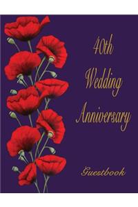 40th Wedding Anniversary Guestbook