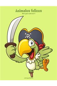 Animales felices libro para colorear 2