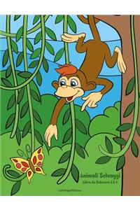 Animali Selvaggi Libro da Colorare 3 & 4