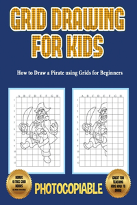 How to Draw a Pirate using Grids for Beginners - Grid Drawing for Kids