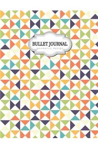 Bullet Journal: Geometric Design: Triangle, Watercolor, Irregular Notebook, Abstract Notebook, Colorful Pattern, Gift for Girls, Bullet Journal and Sketch Book, Composition Book, Journal, 8.5 X 11 Inch 110 Page, Grid