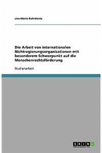 Die Arbeit von internationalen Nichtregierungsorganisationen mit besonderem Schwerpunkt auf die Menschenrechtsförderung