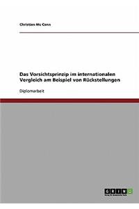 Vorsichtsprinzip im internationalen Vergleich am Beispiel von Rückstellungen