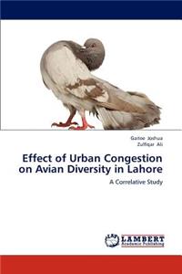 Effect of Urban Congestion on Avian Diversity in Lahore