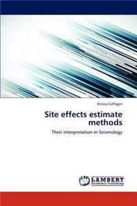 Site Effects Estimate Methods