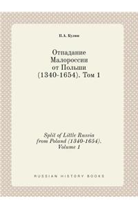 Split of Little Russia from Poland (1340-1654). Volume 1
